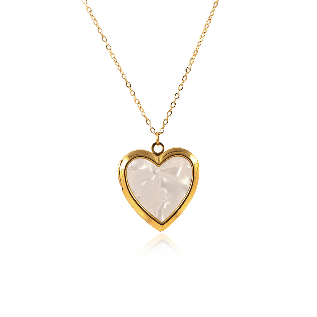 Personalised Heart Shaped Locket Necklace for Women with 2 Photos and 1 Custom Text