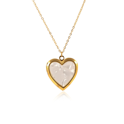 Personalised Heart Shaped Locket Necklace for Women with 2 Photos and 1 Custom Text