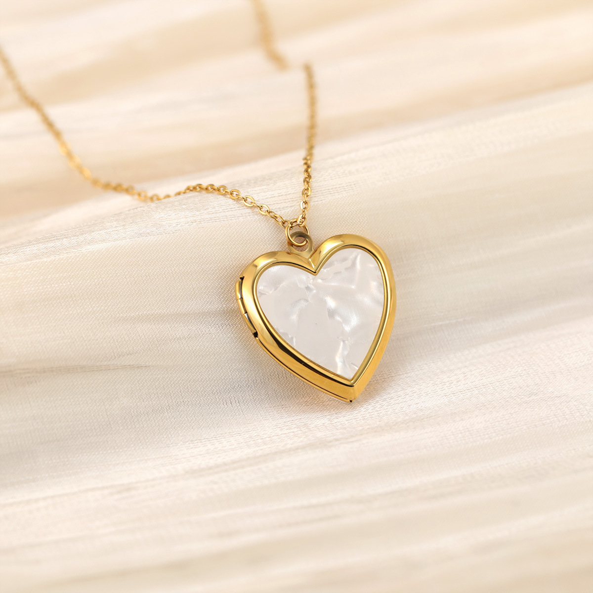 Personalised Heart Shaped Locket Necklace for Women with 2 Photos and 1 Custom Text