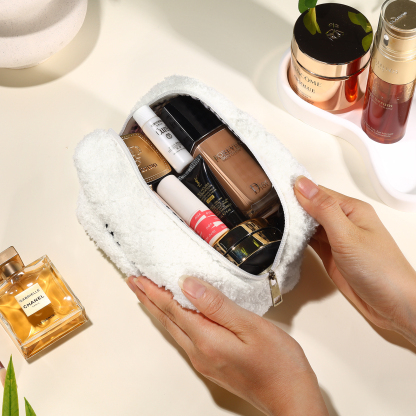 Personalised Embroidered Makeup Bag Bridesmaid Cosmetic Bag Leather Toiletry Bag Christmas Gift Bridesmaid Gift Bridal Shower Gift