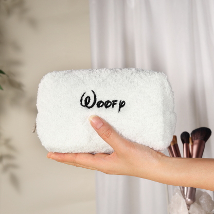 Personalised Embroidered Makeup Bag Bridesmaid Cosmetic Bag Leather Toiletry Bag Christmas Gift Bridesmaid Gift Bridal Shower Gift