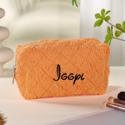 Personalised Embroidered Makeup Bag Bridesmaid Cosmetic Bag Leather Toiletry Bag Christmas Gift Bridesmaid Gift Bridal Shower Gift