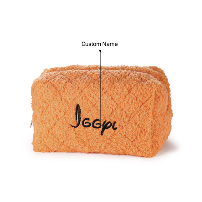 Personalised Embroidered Makeup Bag Bridesmaid Cosmetic Bag Leather Toiletry Bag Christmas Gift Bridesmaid Gift Bridal Shower Gift