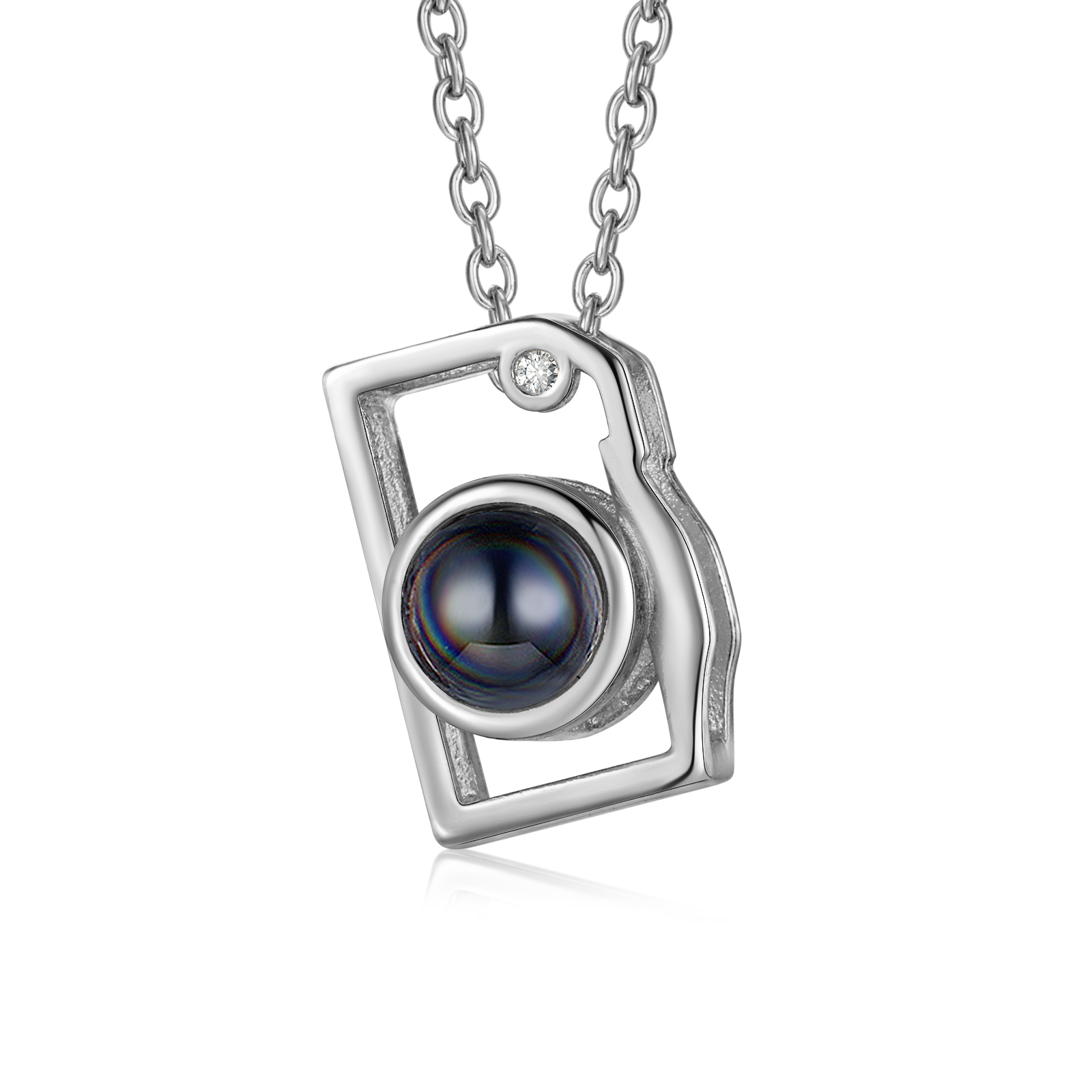 Camera Shape Pendant Personalised Photo Projection Necklace Unique Gift for Her