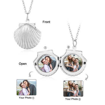 [Copy]Personalised Hidden Photo Locket Necklace Envelope Style Photo Necklace for Her