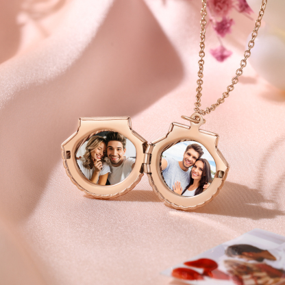 [Copy]Personalised Hidden Photo Locket Necklace Envelope Style Photo Necklace for Her
