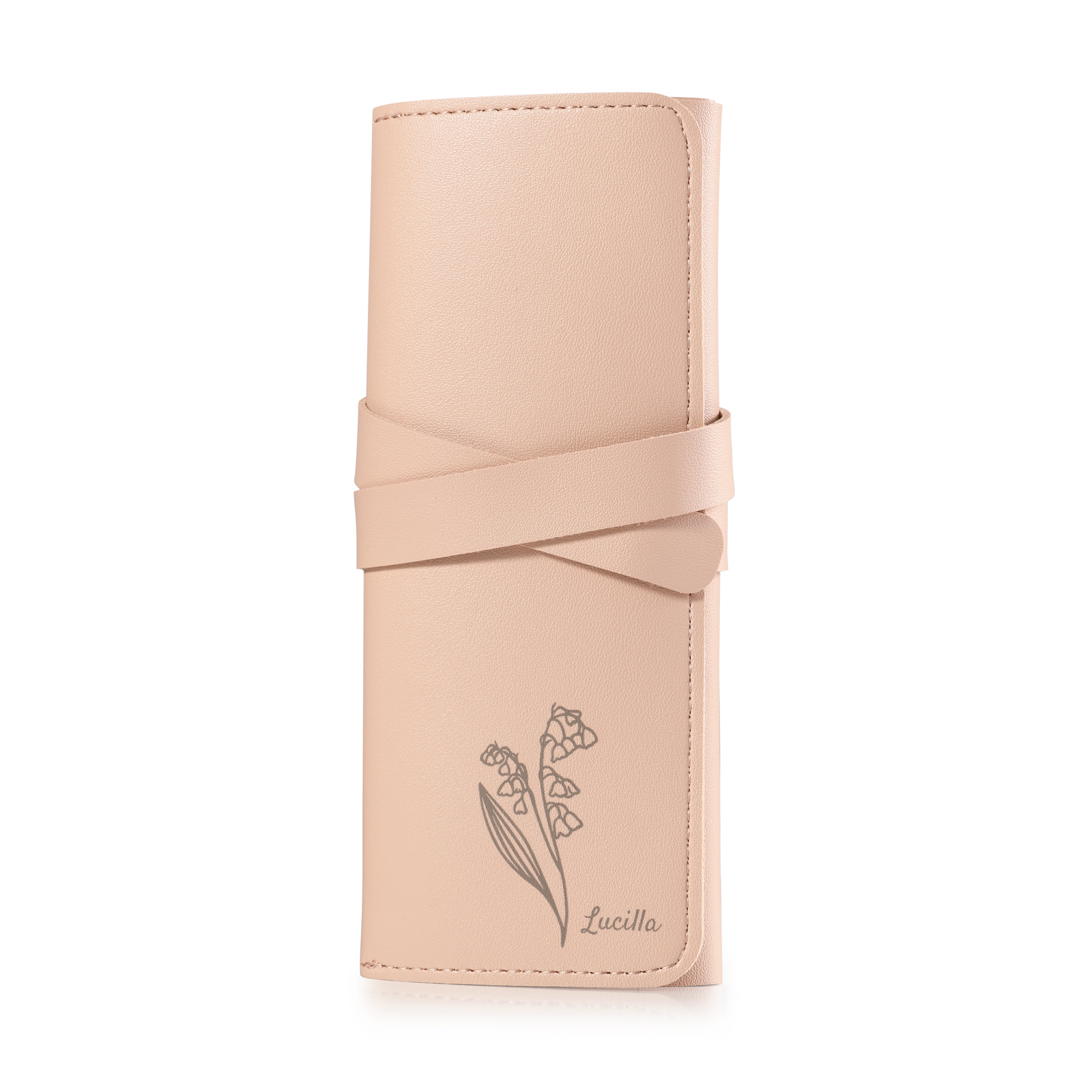 Personalised Jewellery Storage Roll Custom Birthday Flower Design Romantic Gift for Her | Jessemde