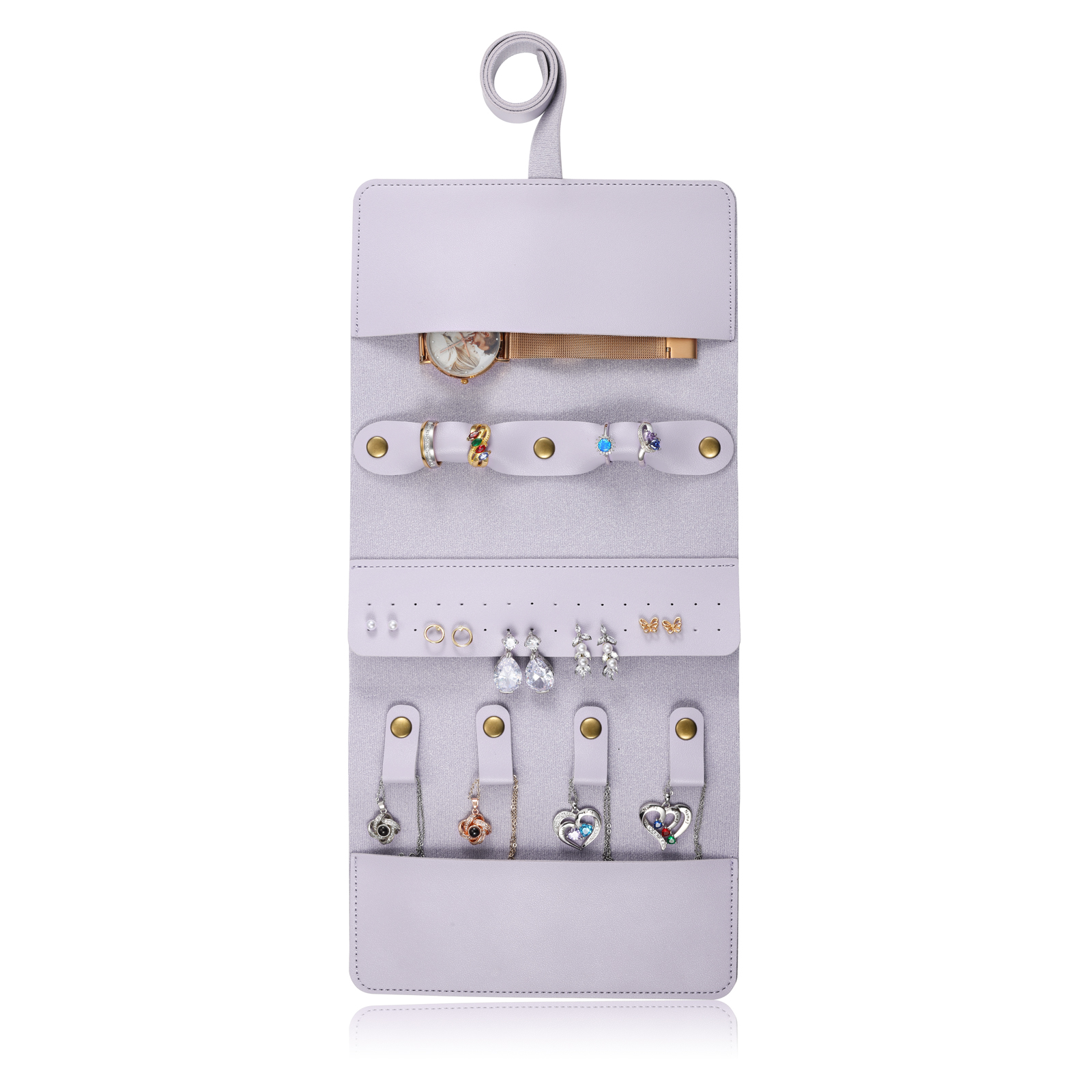 Personalised Jewellery Storage Roll Custom Birthday Flower Design Romantic Gift for Her | Jessemde