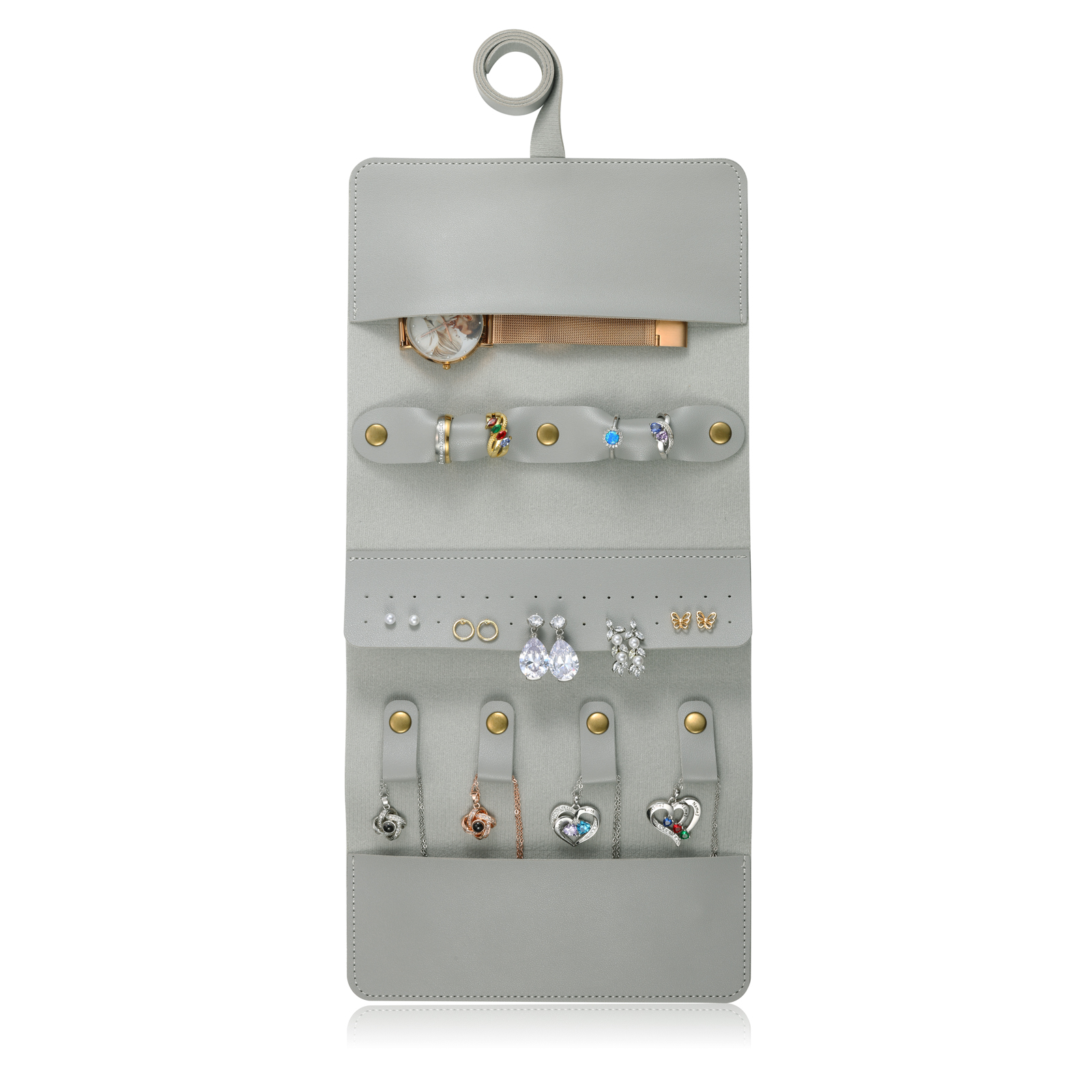 Personalised Jewellery Storage Roll Custom Birthday Flower Design Romantic Gift for Her | Jessemde