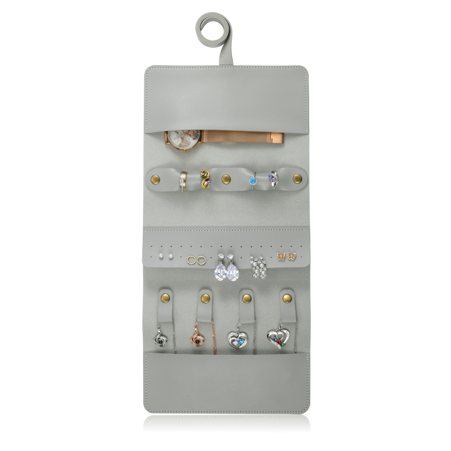 Personalised Jewellery Storage Roll Custom Birthday Flower Design Romantic Gift for Her | Jessemde