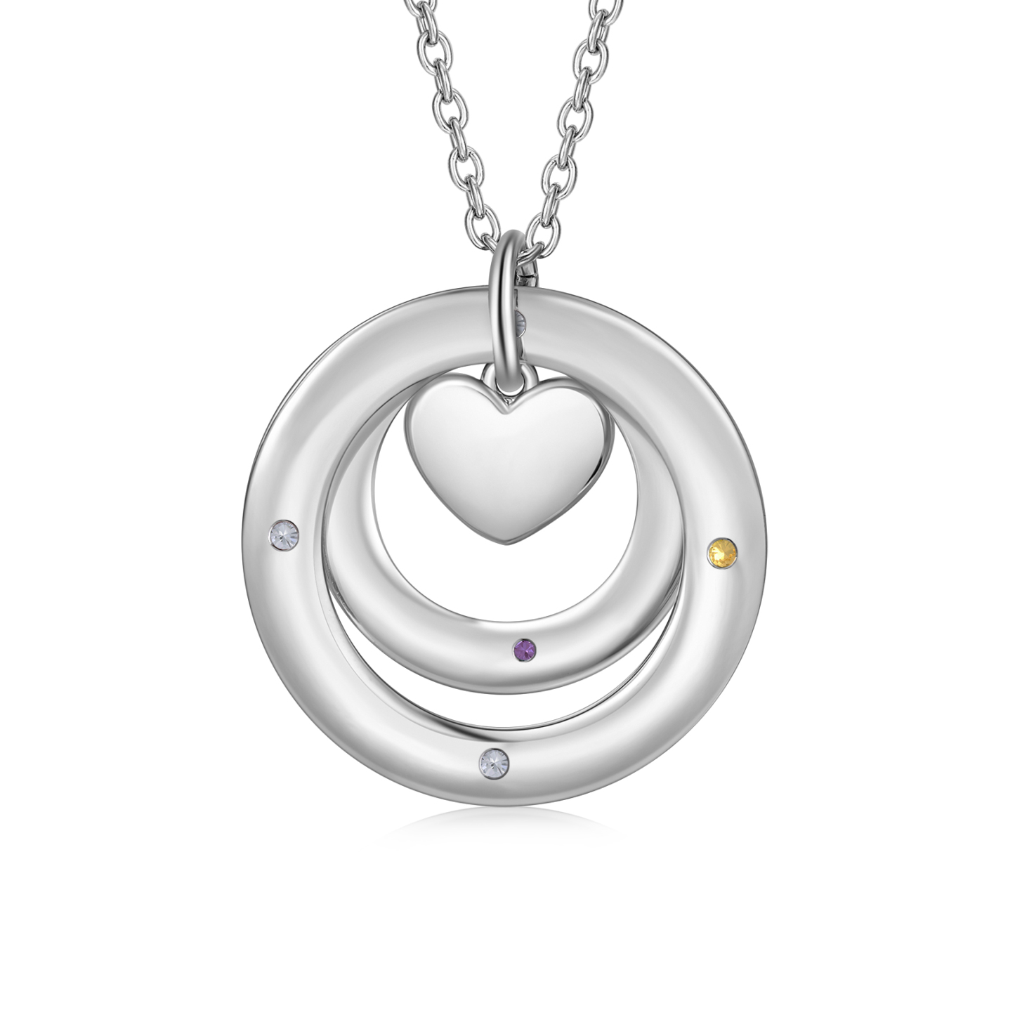 Personalised Necklace Custom 4 Birthstones and Names Jewelry Ideal Mothers' Day Gift | Jessemade