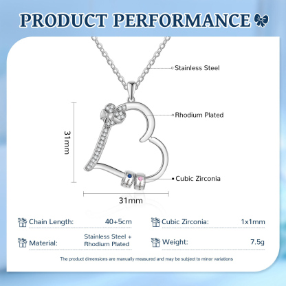 2 Names Personalised Birthstone Bracelet – Infinity Family Heart Charm Jewellery | Jessemade