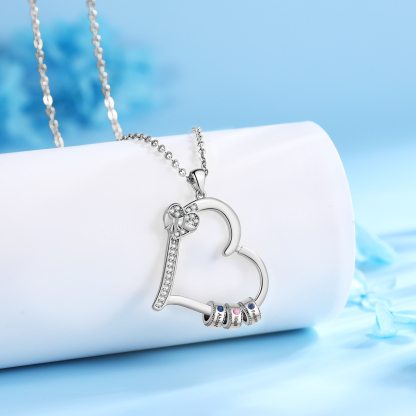 3 Names & 3 Birthstones Personalised Birthstone Bracelet – Infinity Family Heart Charm Jewellery | Jessemade