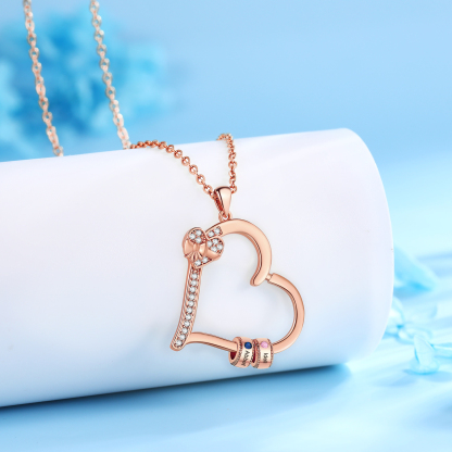 2 Names Personalised Birthstone Bracelet – Infinity Family Heart Charm Jewellery | Jessemade