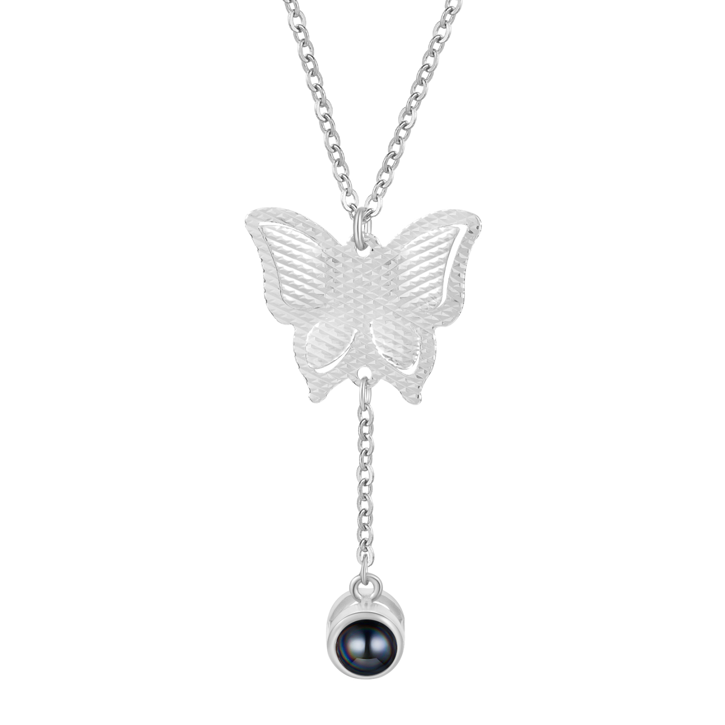 Personalised Butterfly Necklace Photo Projection Unique Gift for Her | Jessemade
