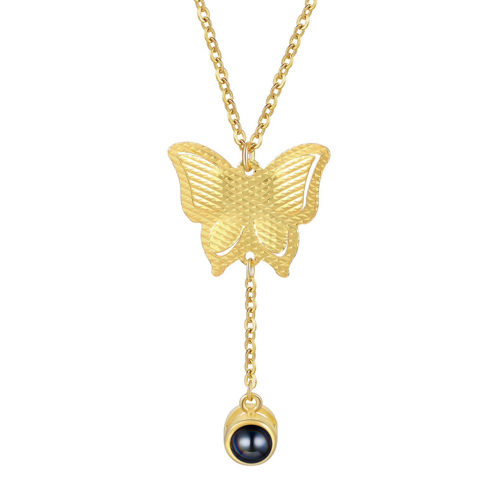 Personalised Butterfly Necklace Photo Projection Unique Gift for Her | Jessemade