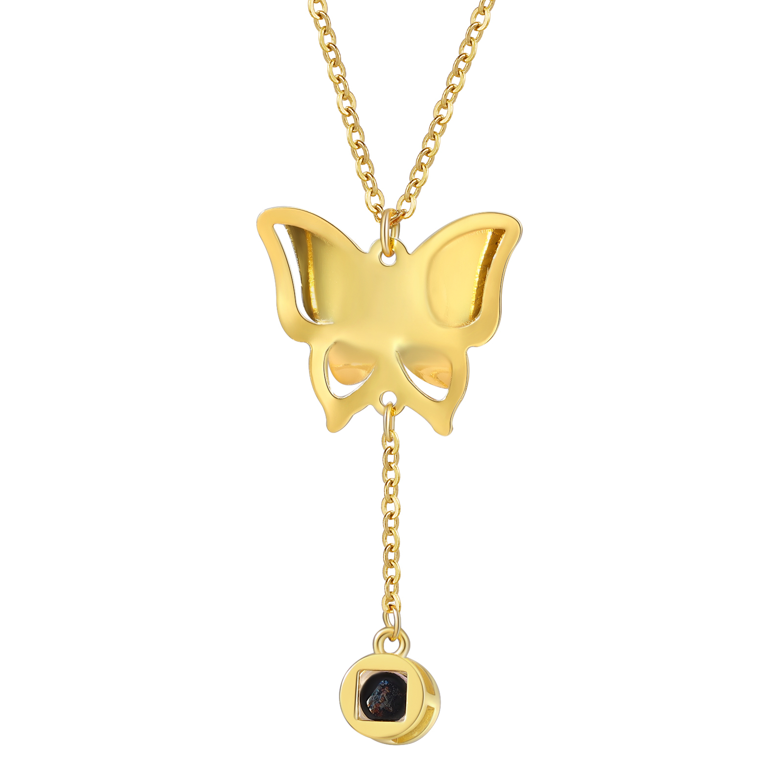 Personalised Butterfly Necklace Photo Projection Unique Gift for Her | Jessemade