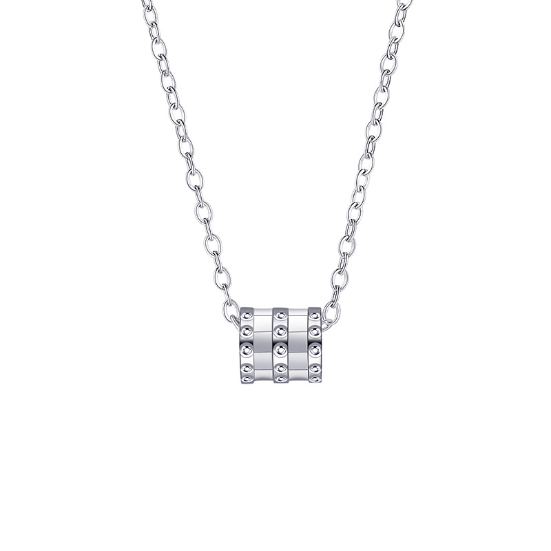 Minimalist Silver Pendant Necklace – Modern Stainless Steel Jewelry for Women | Jessemade