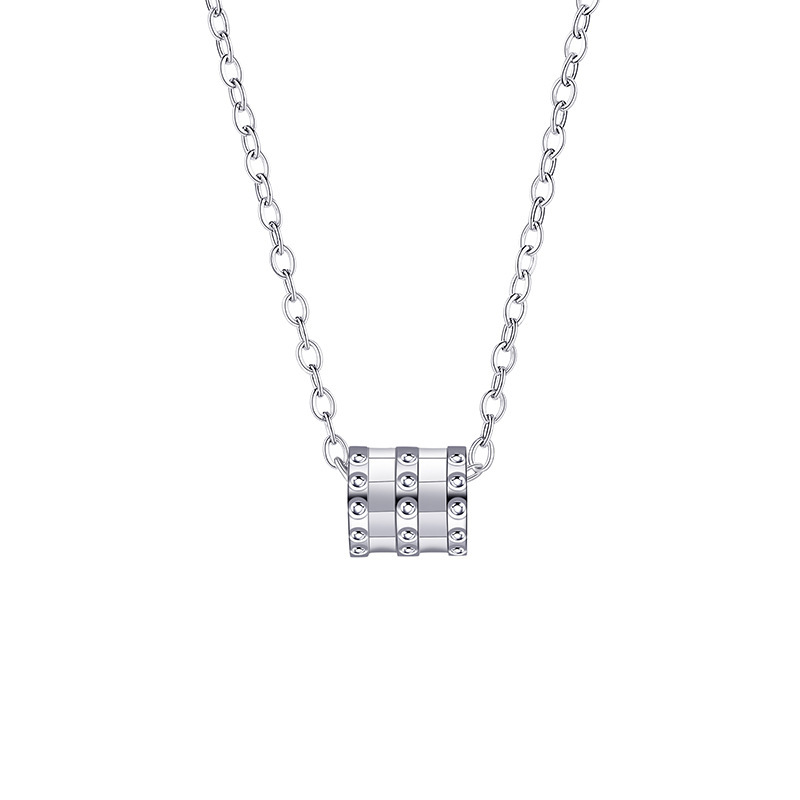 Minimalist Silver Pendant Necklace – Modern Stainless Steel Jewelry for Women | Jessemade