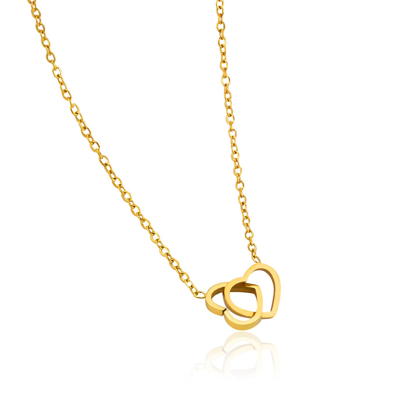 Interlocking Heart Charm Necklace – Meaningful Gift for Family & Loved Ones | Jessemade