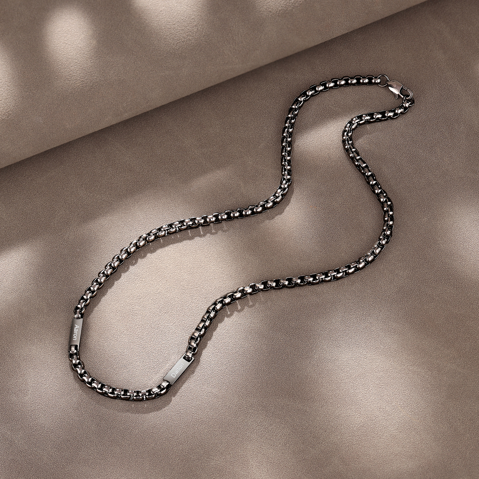 2 Names Personalised Father’s Day Necklace – Custom Engraved Chain for Dad | Jessemade