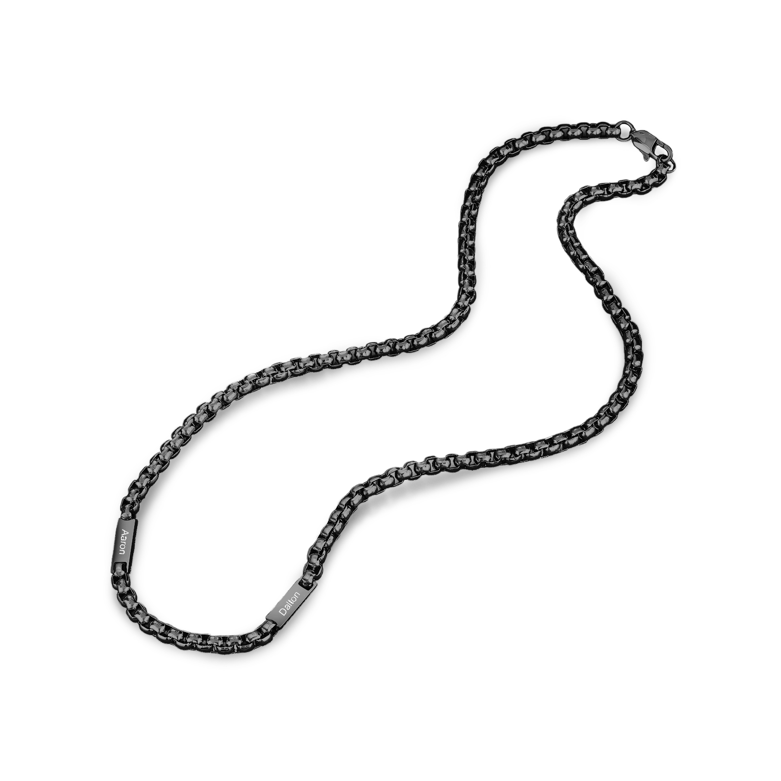 2 Names Personalised Father’s Day Necklace – Custom Engraved Chain for Dad | Jessemade