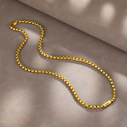 1 Name Personalised Father’s Day Necklace – Custom Engraved Chain for Dad | Jessemade