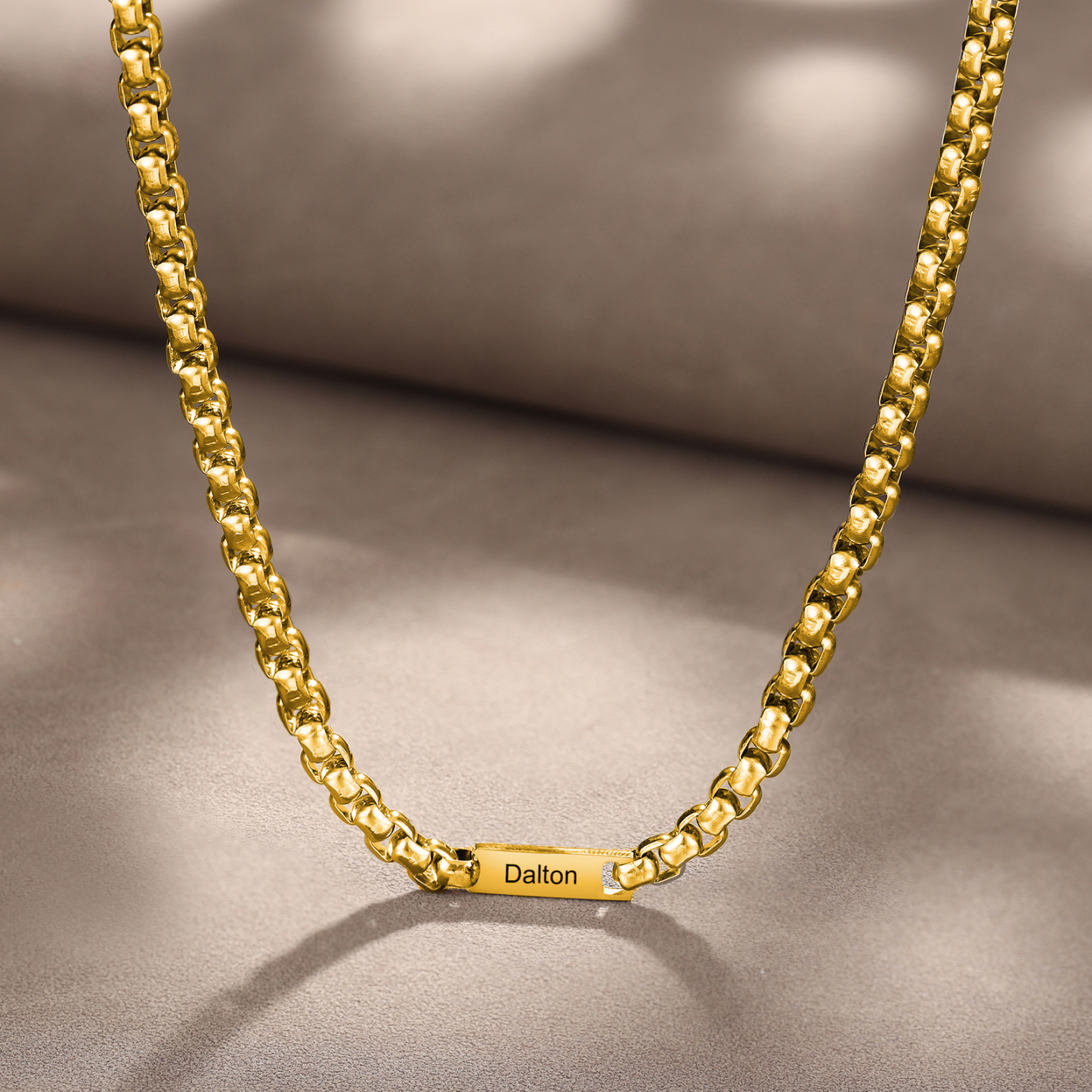 1 Name Personalised Father’s Day Necklace – Custom Engraved Chain for Dad | Jessemade