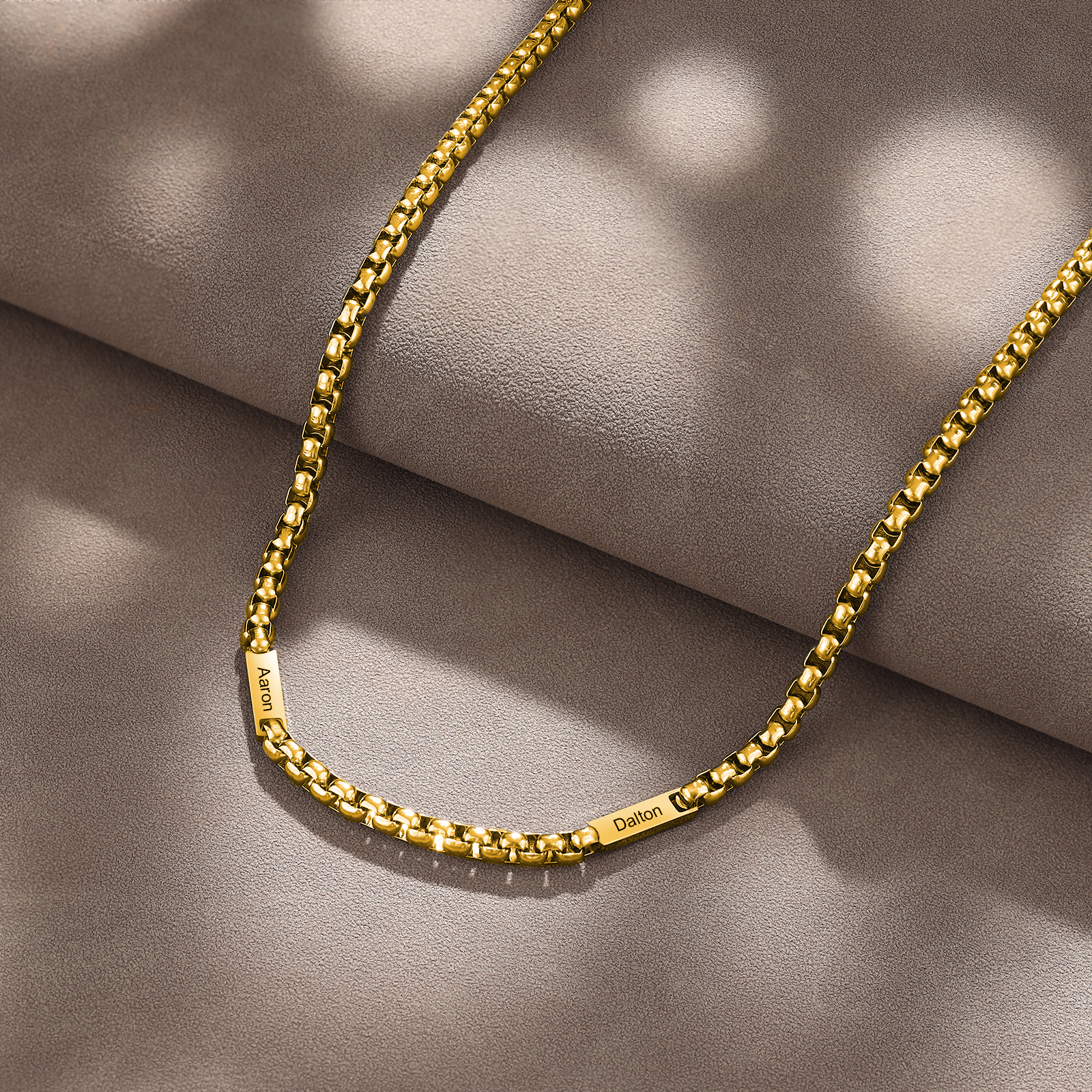 2 Names Personalised Father’s Day Necklace – Custom Engraved Chain for Dad | Jessemade