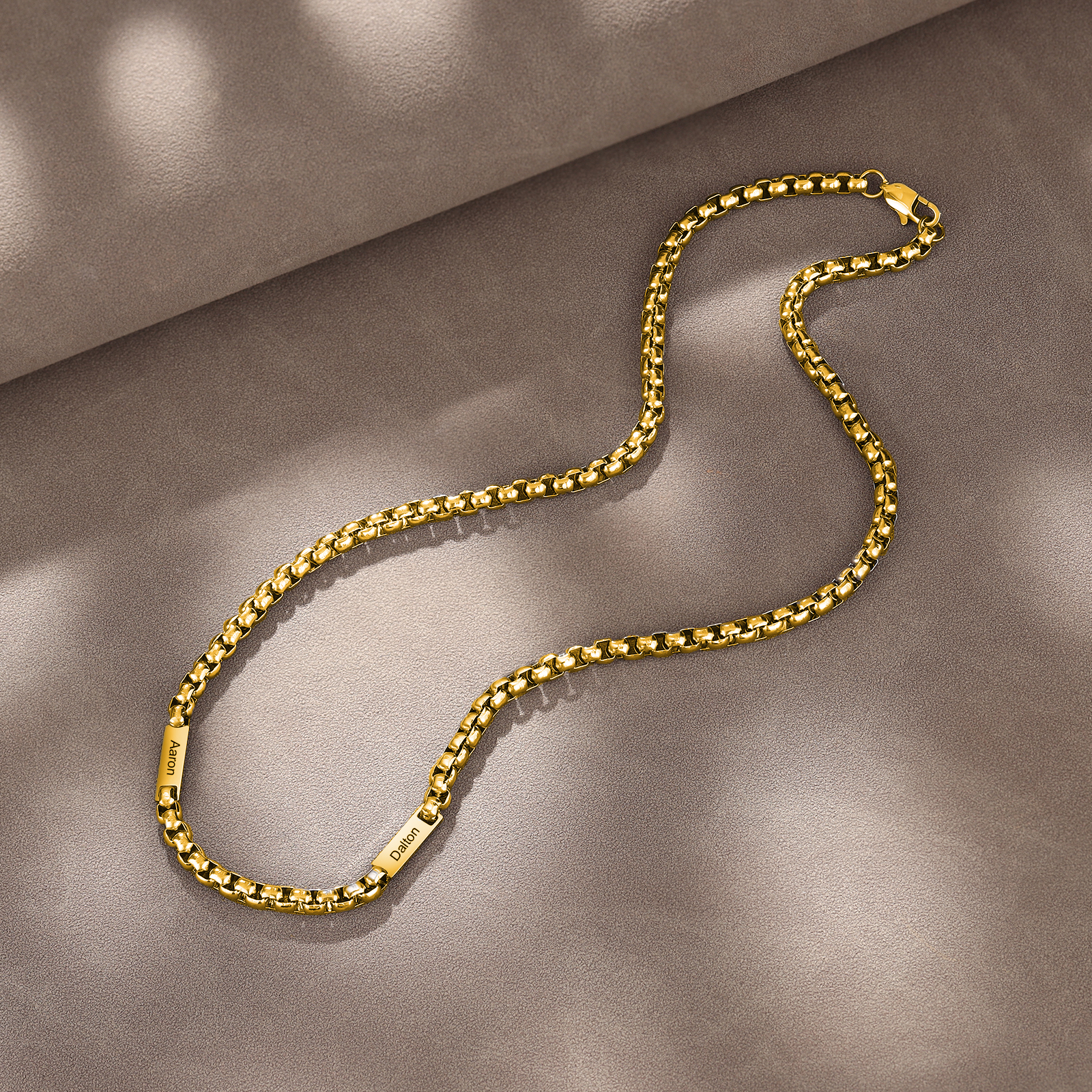 2 Names Personalised Father’s Day Necklace – Custom Engraved Chain for Dad | Jessemade