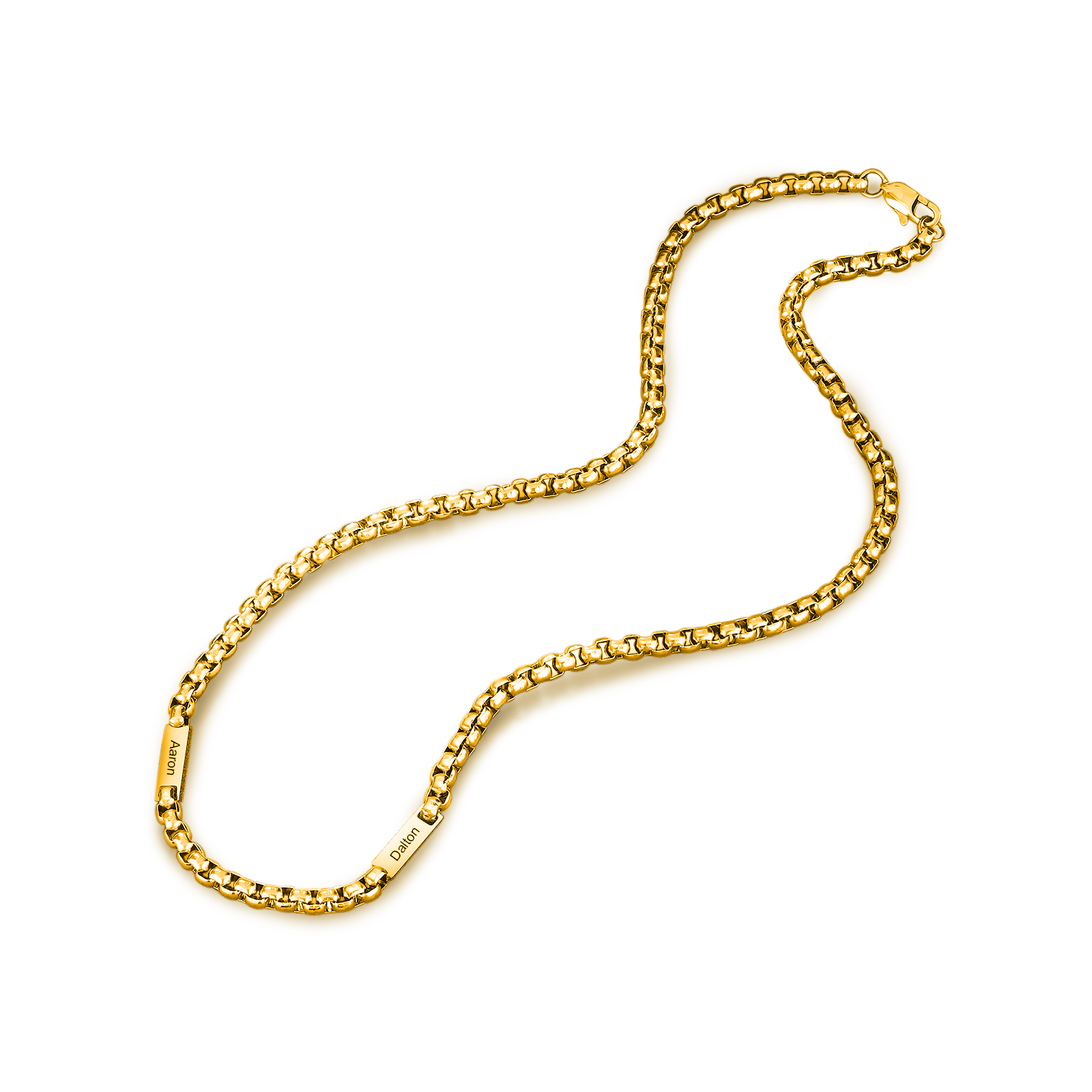 2 Names Personalised Father’s Day Necklace – Custom Engraved Chain for Dad | Jessemade