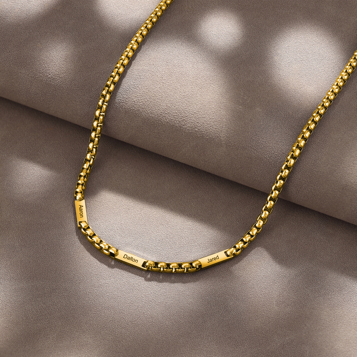 3 Names Personalised Father’s Day Necklace – Custom Engraved Chain for Dad | Jessemade