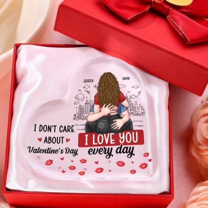 Personalised Acrylic Heart Plaque – “I Love You Every Day” – Valentine’s Day Gift for Couples