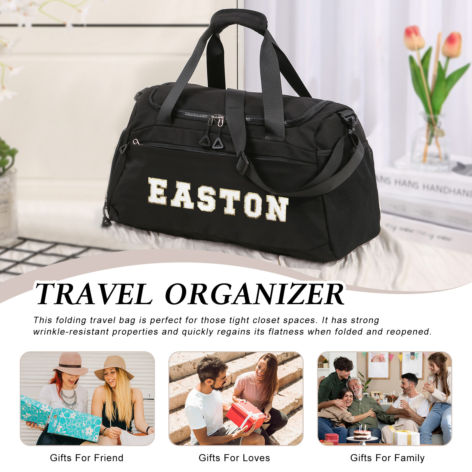 Personalised Duffel Bag with Custom Name The Perfect Sports & Travel Companion-Jessemade AU