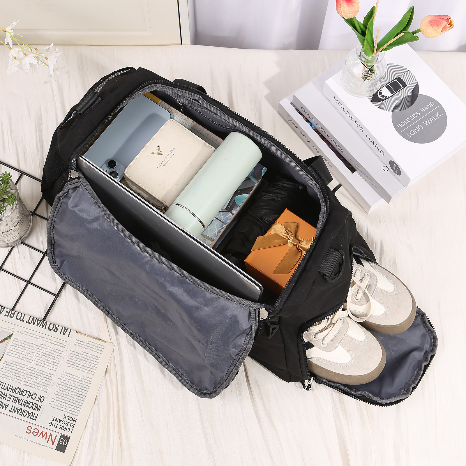 Personalised Duffel Bag with Custom Name The Perfect Sports & Travel Companion-Jessemade AU