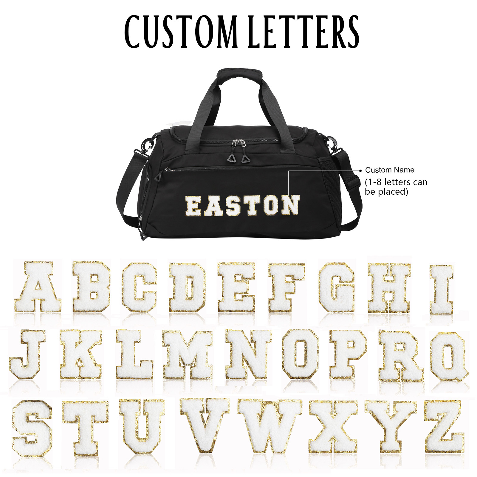 Personalised Duffel Bag with Custom Name The Perfect Sports & Travel Companion-Jessemade AU
