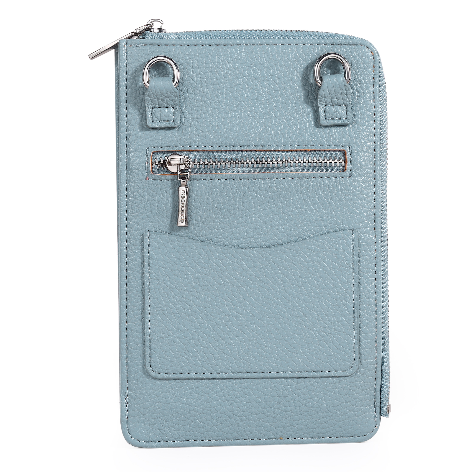 Personalised Leather Crossbody Phone Bag with Name and Birth Flower Zippered Designer Wallet Stylish Gift for Her