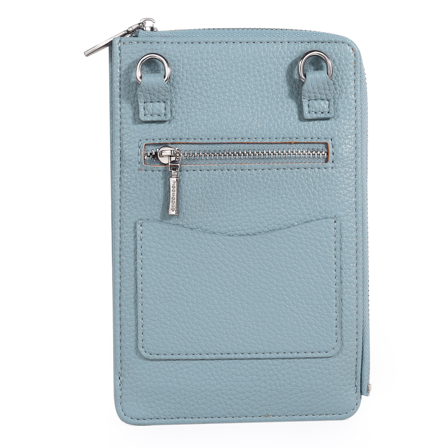 Personalised Leather Crossbody Phone Bag with Name and Birth Flower Zippered Designer Wallet Stylish Gift for Her