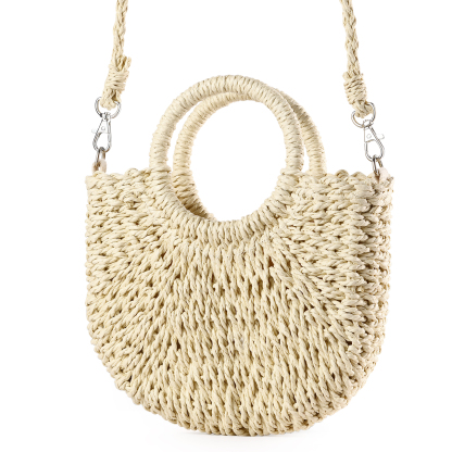 Personalised Name Straw Bags Custom Womens Straw Crossbody Bag Beach Handbag Gift for Her