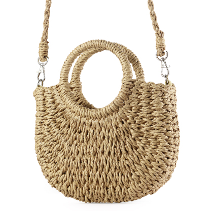 Personalised Name Straw Bags Custom Womens Straw Crossbody Bag Beach Handbag Gift for Her