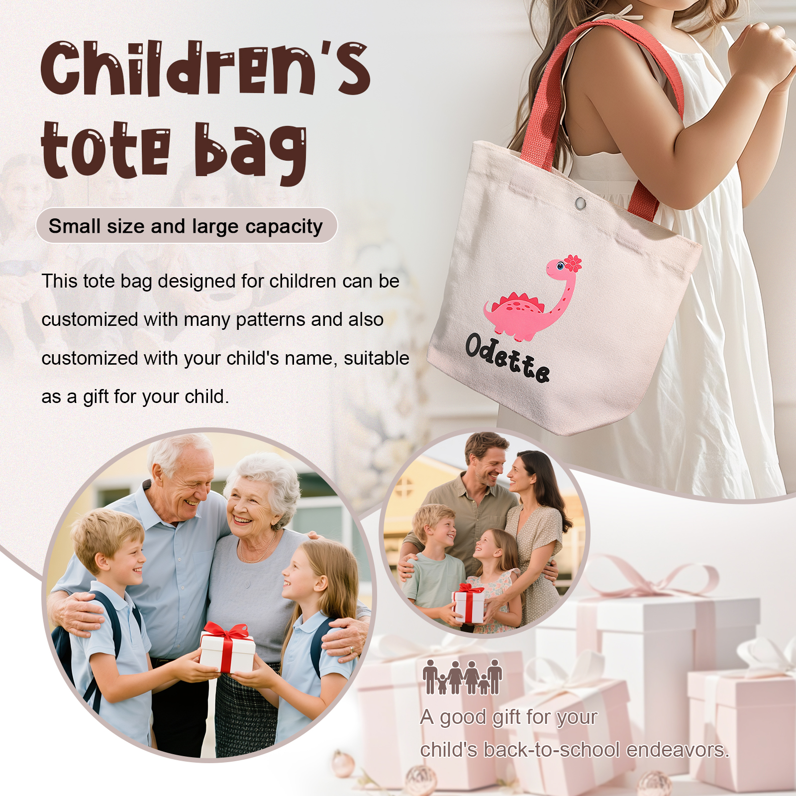 Personalised Back to School Tote Bag for Kids with Custom Name - Back to School Gift | Jessemade