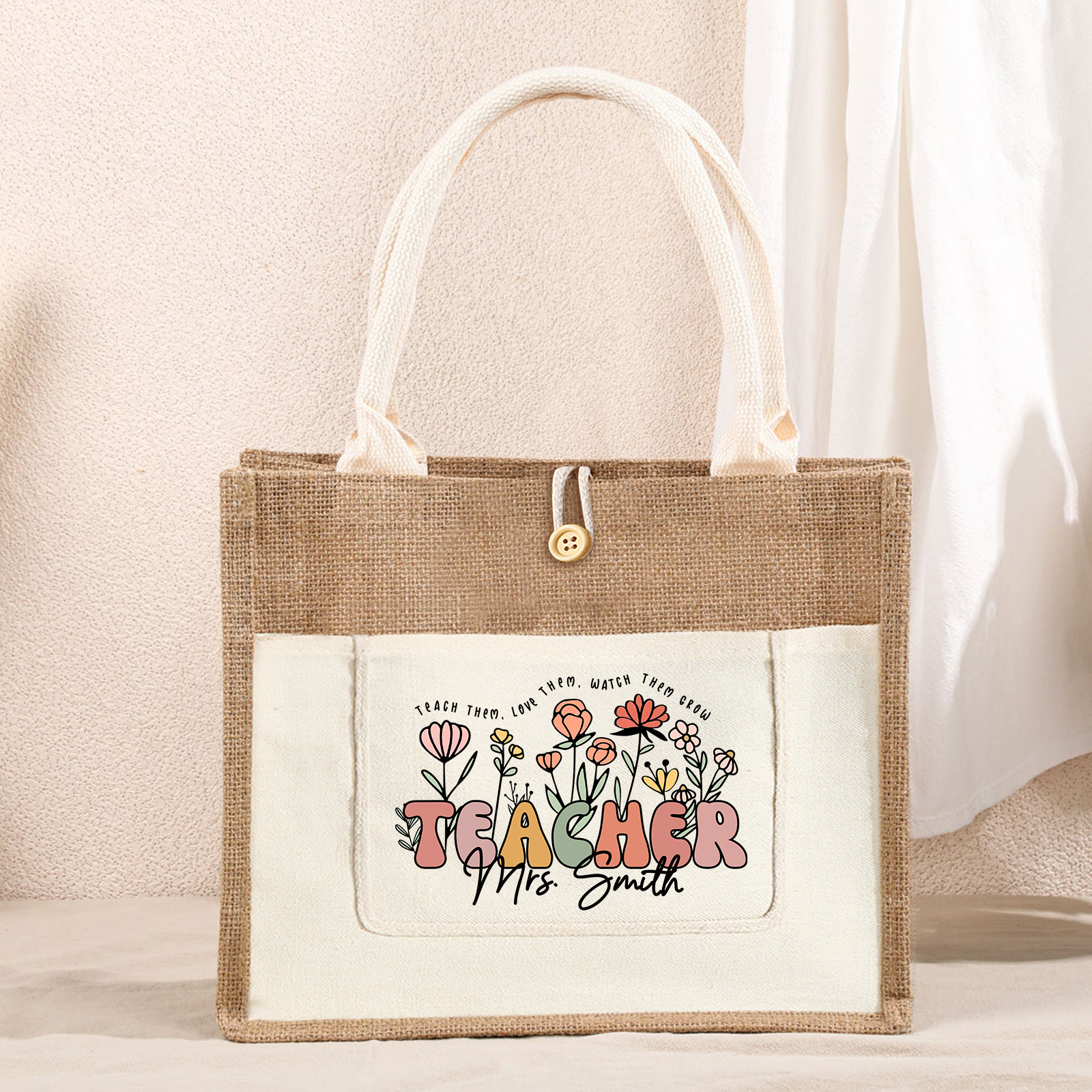 Personalised Graduation Canvas Tote Bag – Custom Name Gift for Graduation | Jessemade