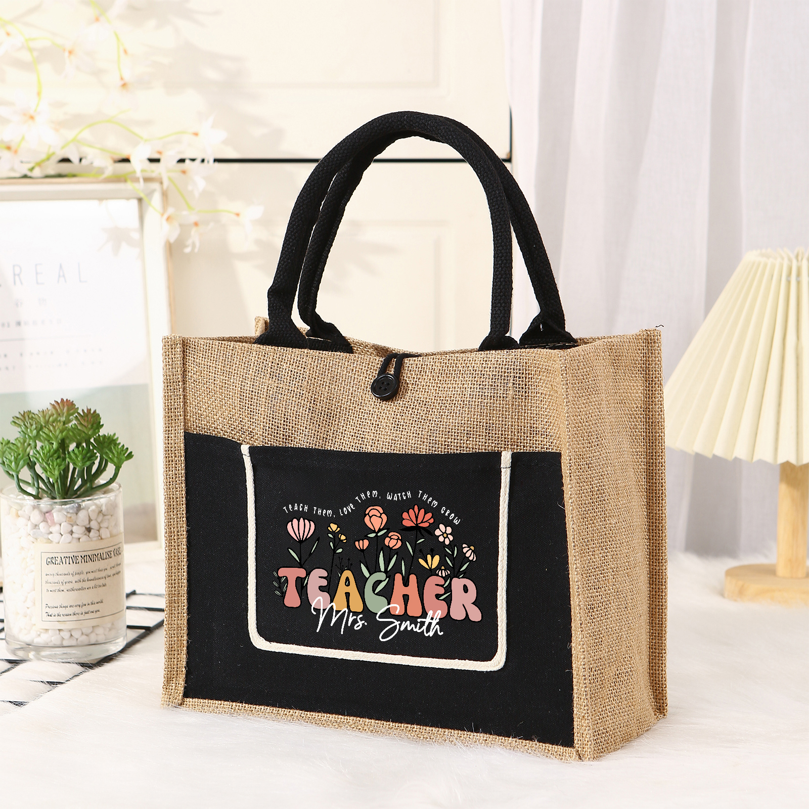 Personalised Graduation Canvas Tote Bag – Custom Name Gift for Graduation | Jessemade
