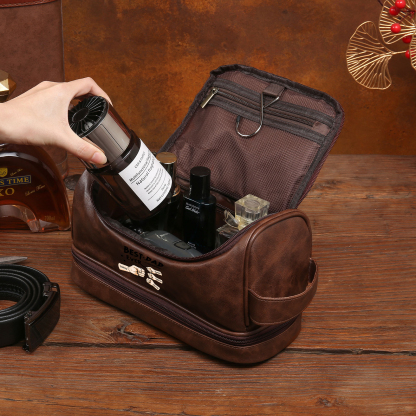 Personalised Fist Toiletry Bag for Dad with 4 Names - Custom Bag for Him | Jessemade