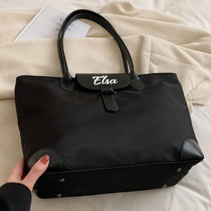 Personalised Nylon Shoulder Bag with Custom Name – Gift for Women | Jessemade