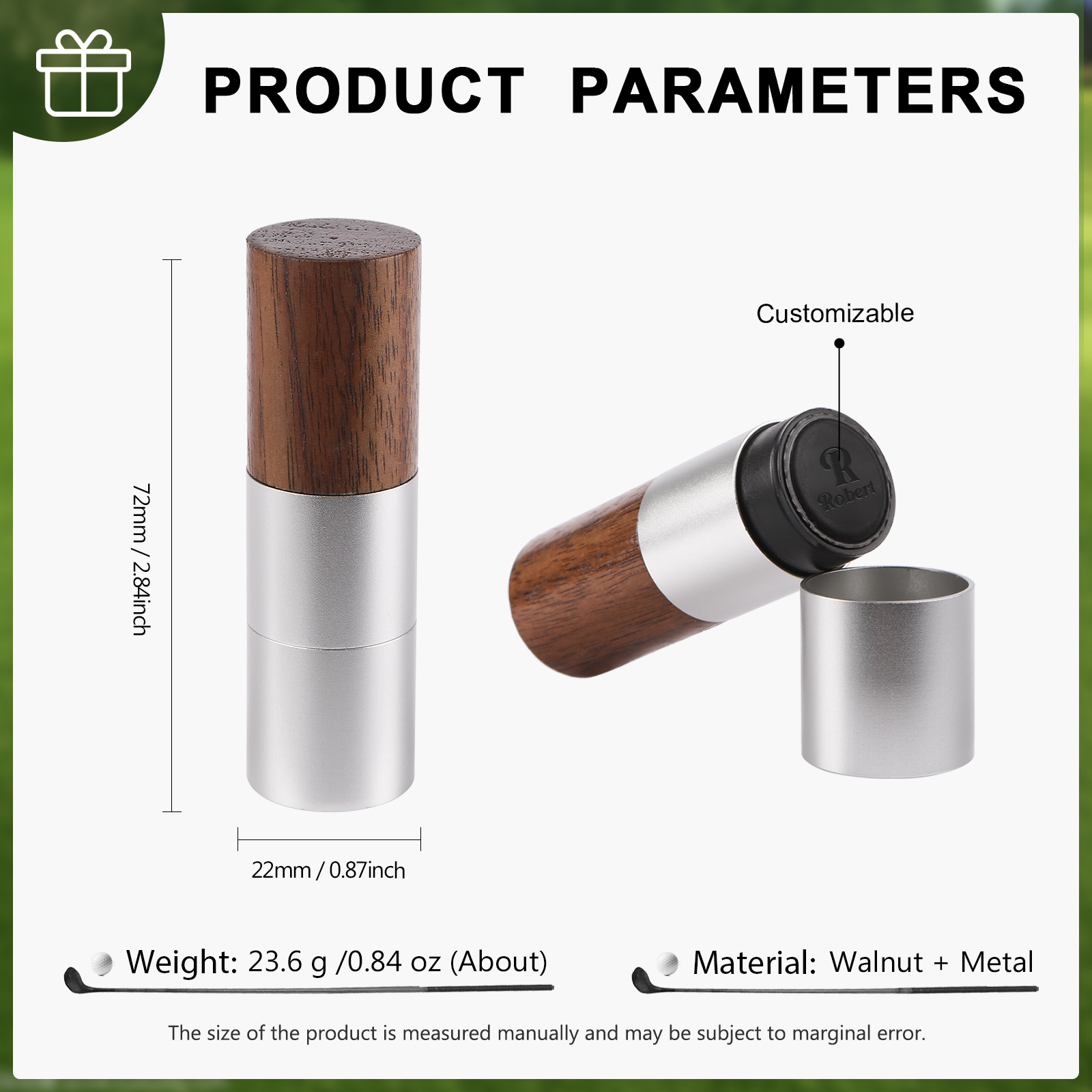 Personalised Wooden Golf Stamp Custom Golf Ball Marker Essential Golf Accessories Gift for Him