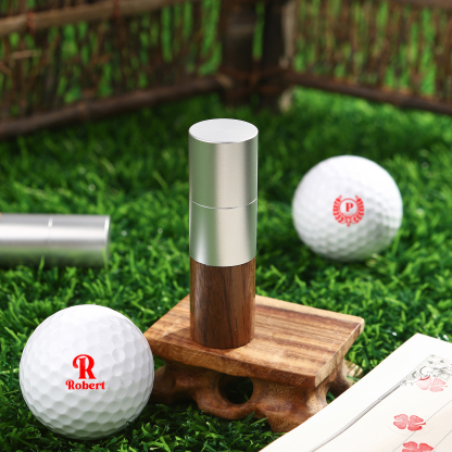 Personalised Wooden Golf Stamp Custom Golf Ball Marker Essential Golf Accessories Gift for Him