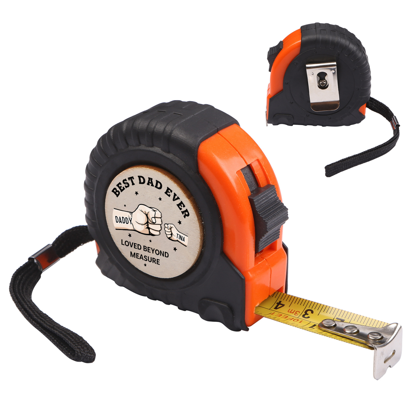 2 Names Personalised Tape Measure – Custom Father's Day Gift for Dad | Jessemade