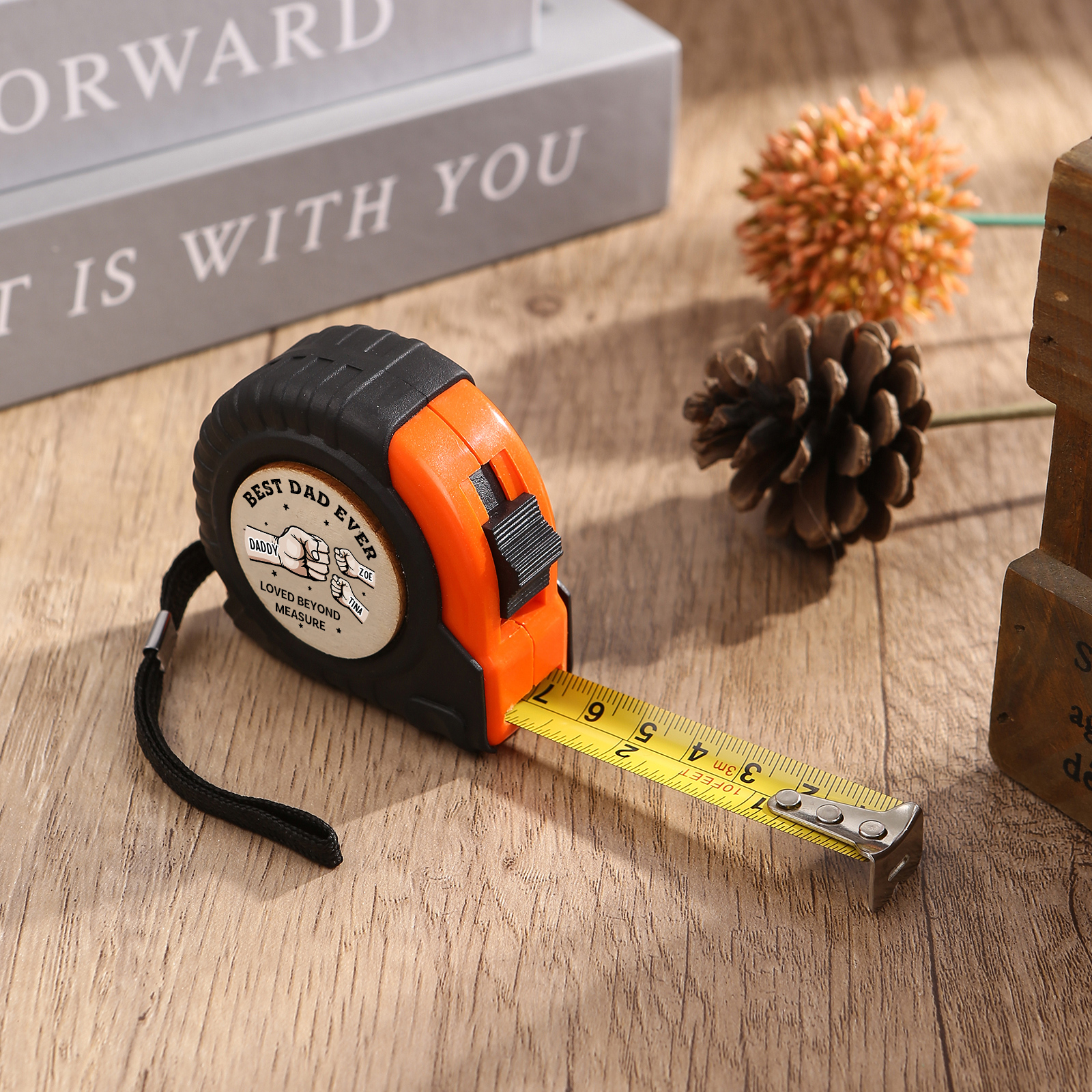 3 Names Personalised Tape Measure – Custom Father's Day Gift for Dad | Jessemade