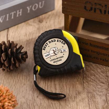2 Names Personalised Tape Measure – Custom Father's Day Gift for Dad | Jessemade